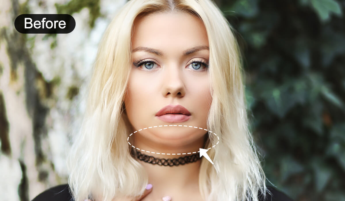 Remove Double Chin from Photos Instantly
