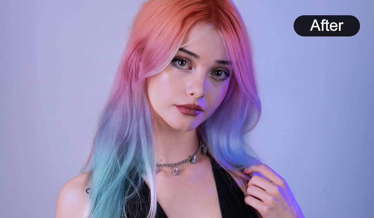 Mudança de Cor de Cabelo com Cores e Tons Ilimitados