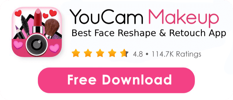 Download the best face reshape and retouch app YouCam Makeup