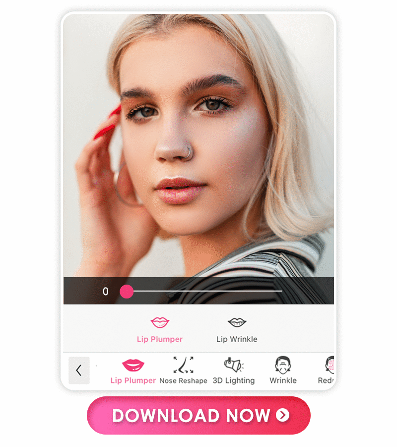 Plump Your Lips on Photos Best lip plumper app to edit your lips on photos, YouCam Makeup.