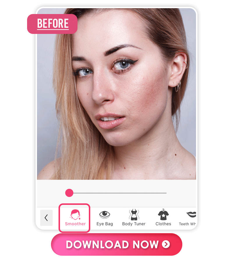 Best app to smooth skin in photo naturally on iPhone and Android, YouCam Makeup
