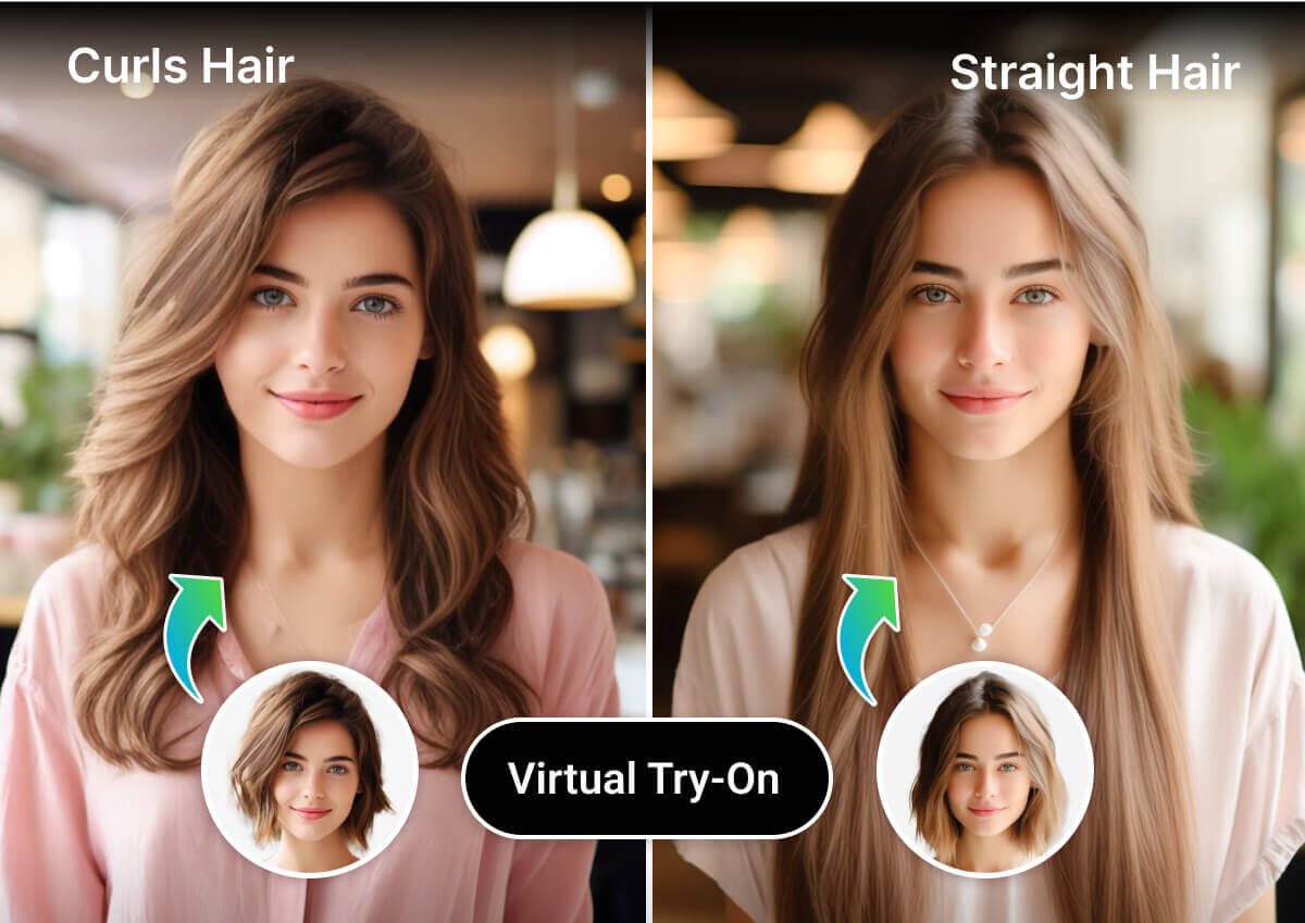AI Hair Extension Virtual Try-On