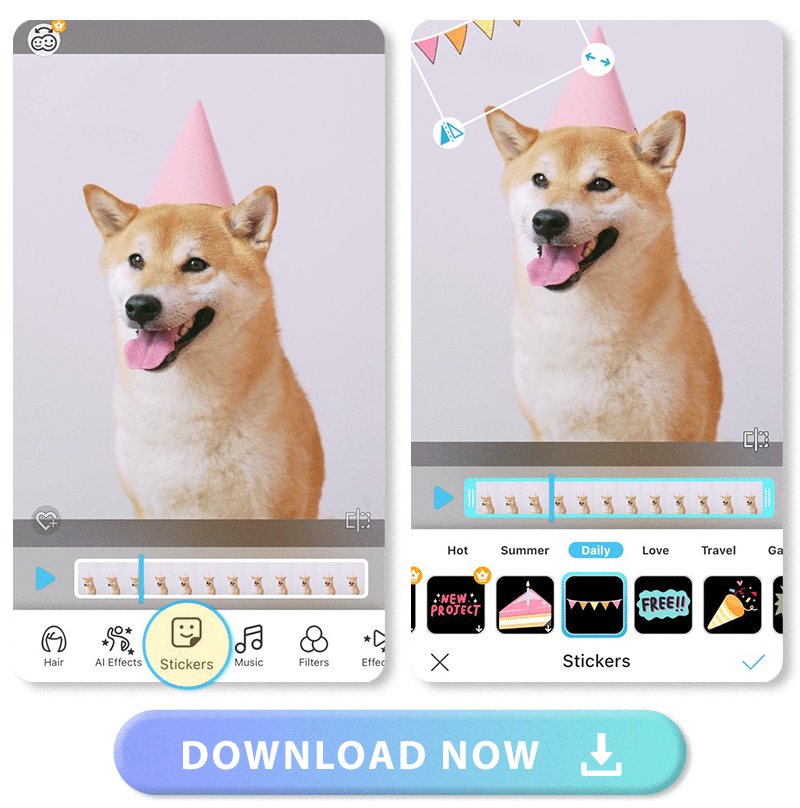 Add Daily and Holiday Stickers to Your Video