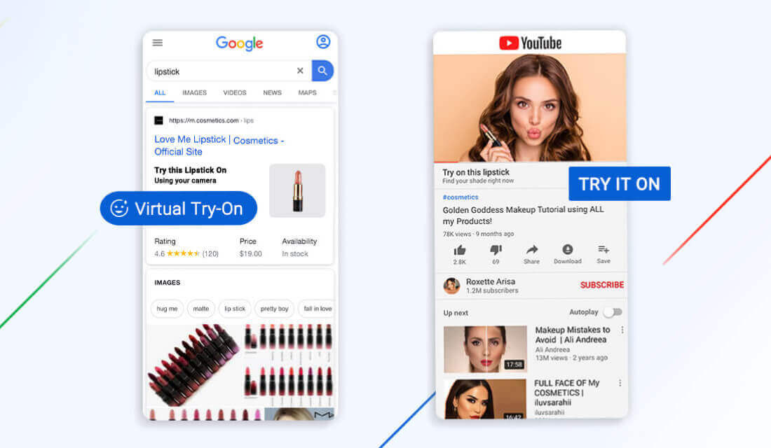 AR Virtual Makeup for Google and YouTube