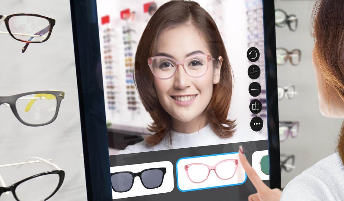 店內 3D AR 眼鏡試戴科技服務