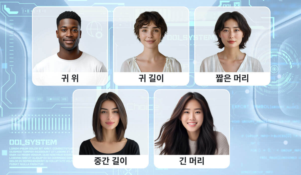 AI 헤어 길이 감지: 5가지의 머리 길이 식별