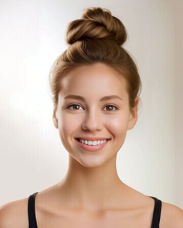 Female Hairstyle- Top Bun