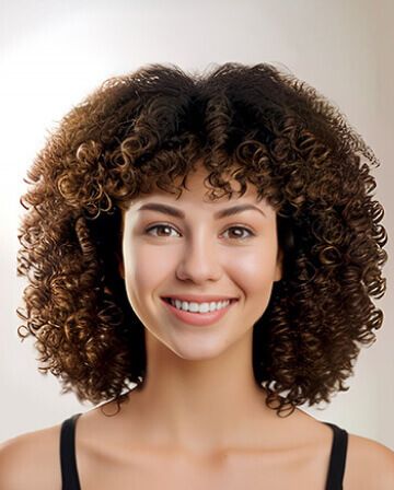 Female Hairstyle- Curly Bob