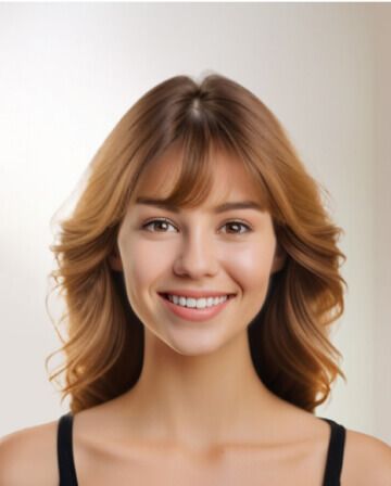 Female Hairstyle- Curtain Wavy
