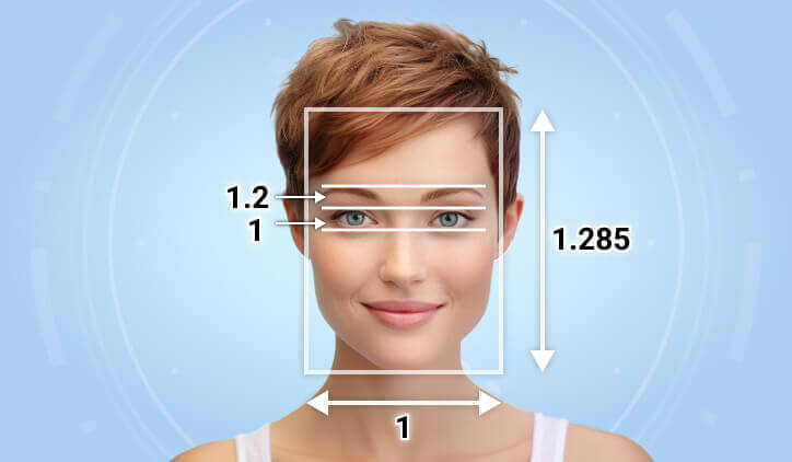 Analyse des proportions du visage de l'utilisateur