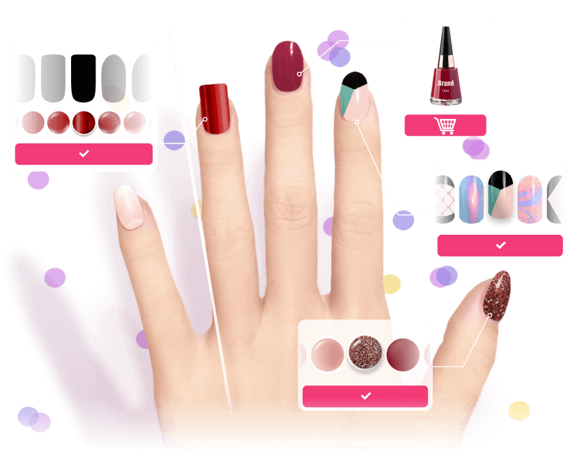 Virtual Try-On for Nail Polish and False Nails