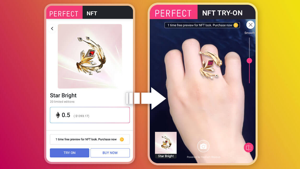 nouveaux NFTs d'essai virtuel