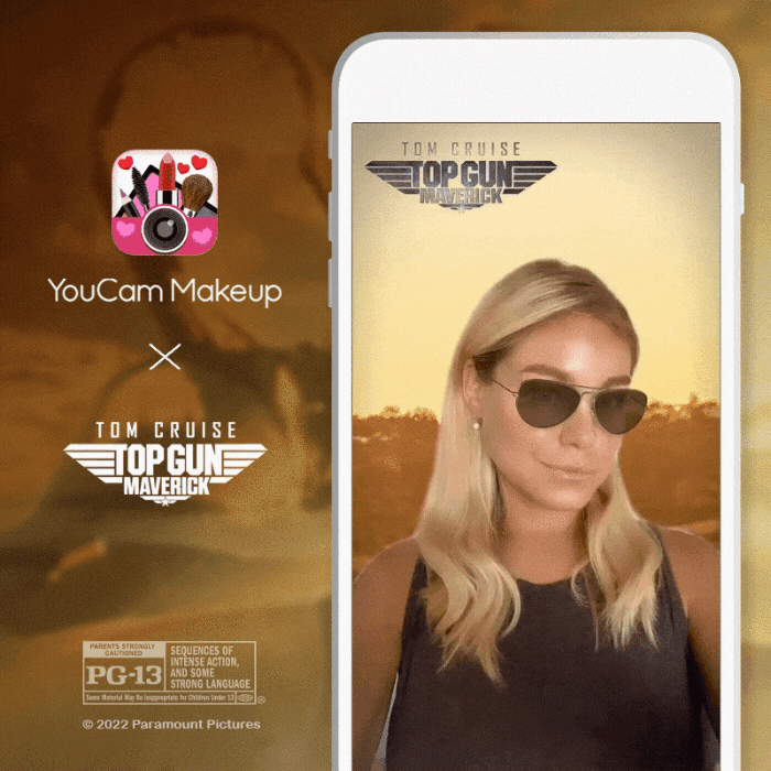 Entdecke diesen Sonnenbrillen-Filter für dein Top Gun-Kostüm.