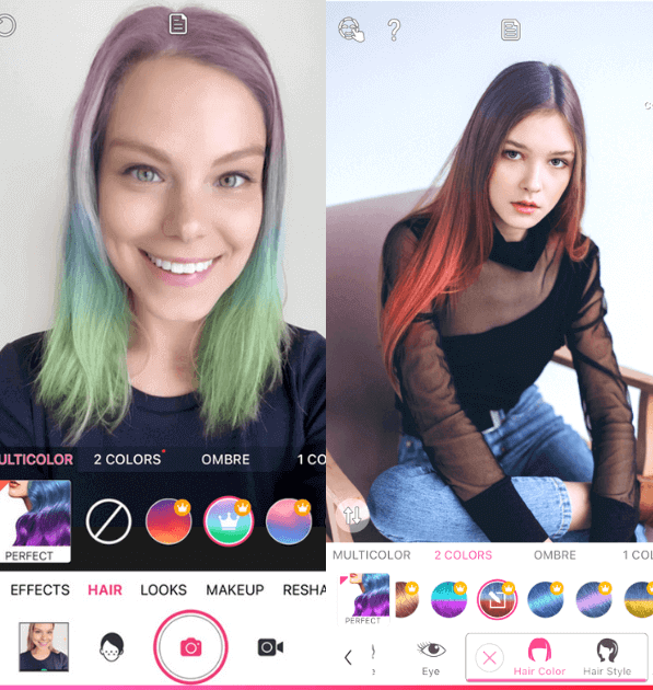Changer couleur cheveux Meilleure appli gratuite [iOS & Android] PERFECT