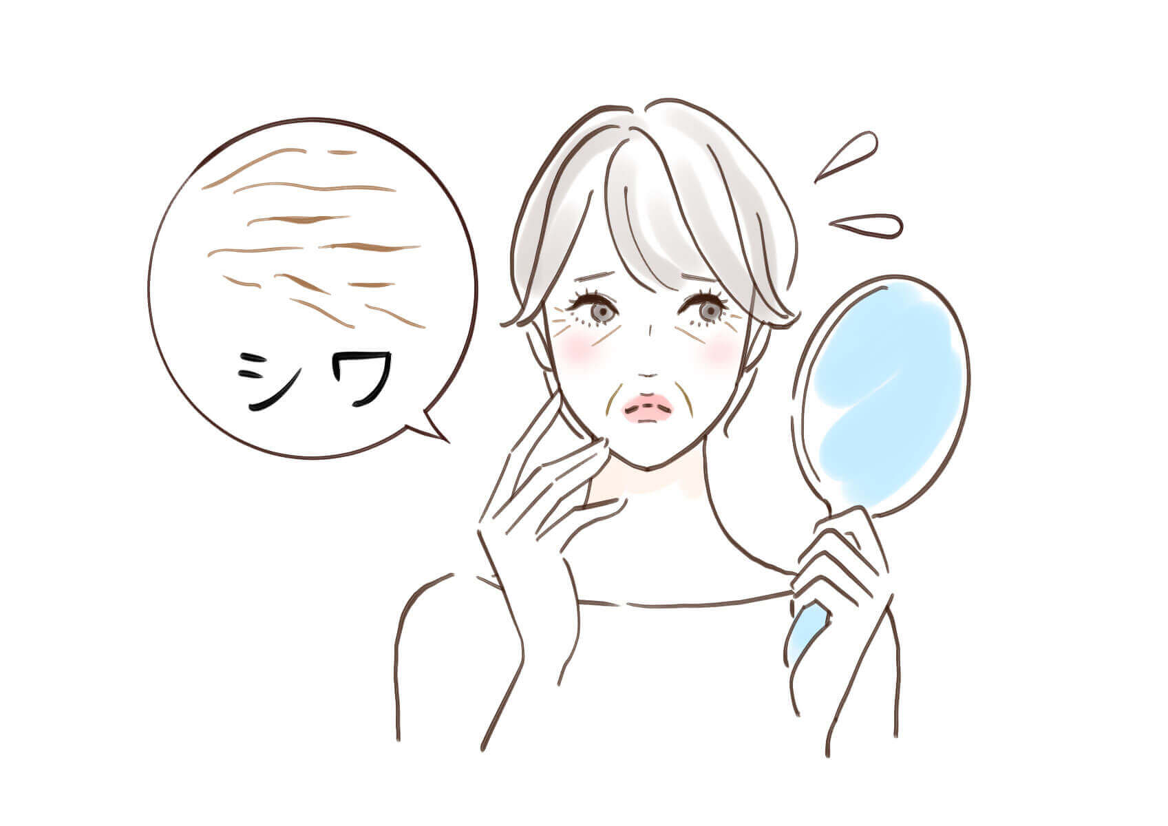 シワに悩む女性