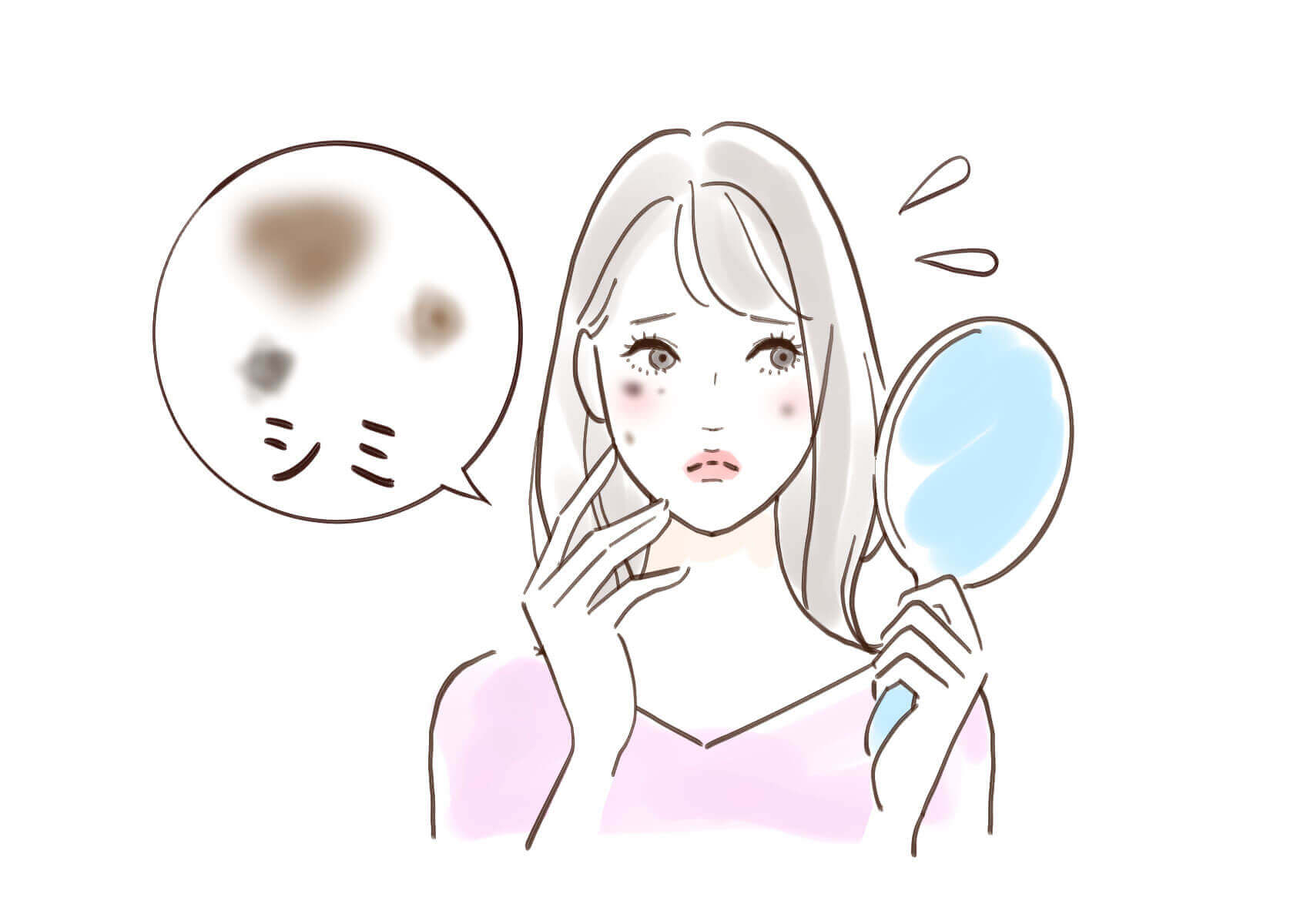 シワに悩む女性
