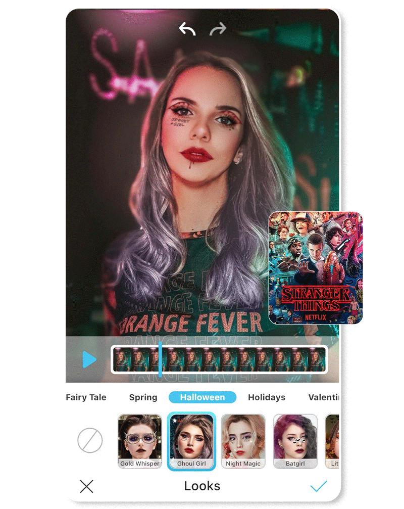 手機也能復刻《怪奇物語4》電影畫面！影片編輯App一鍵套用恐怖妝、音樂特效！