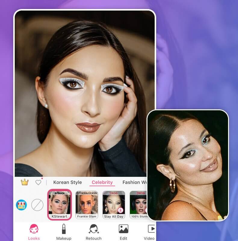 YouCam Makeup trae maquillaje inspirado en euphoria que los puedes probar con esta app para editar fotos