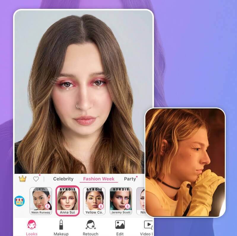 YouCam Makeup trae maquillaje inspirado en euphoria que los puedes probar con esta app para editar fotos