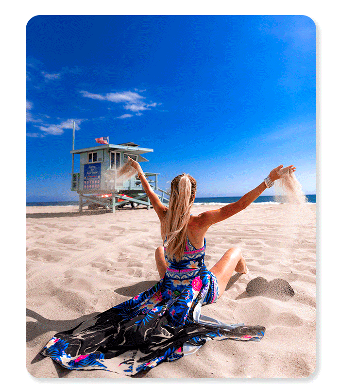 GIF demonstrando como remover objetos de fotos com o app YouCam Perfect