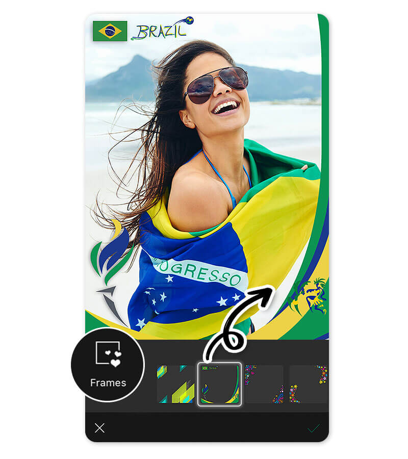 Celebre de verde e amarelo