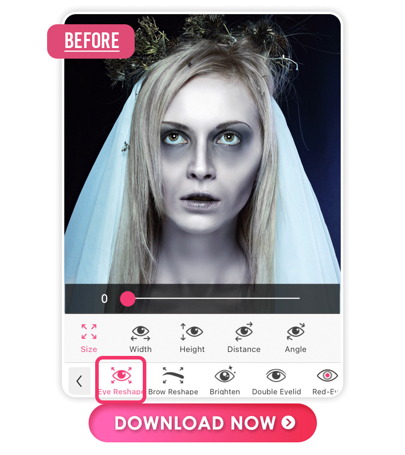 Reshape eyes like Corpse Bride