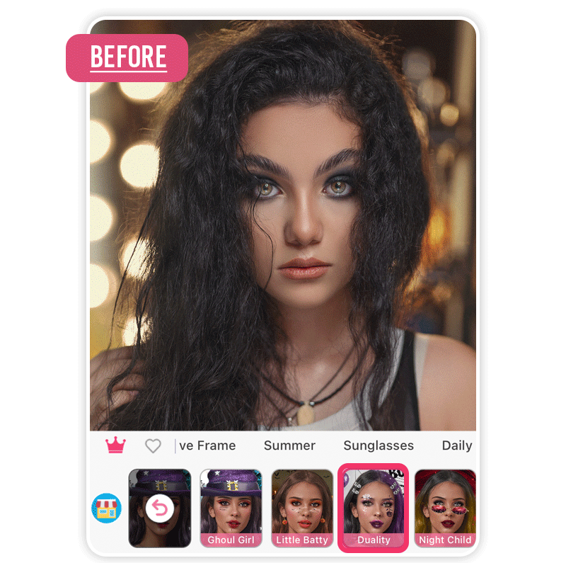 Maquillage gothique dualité