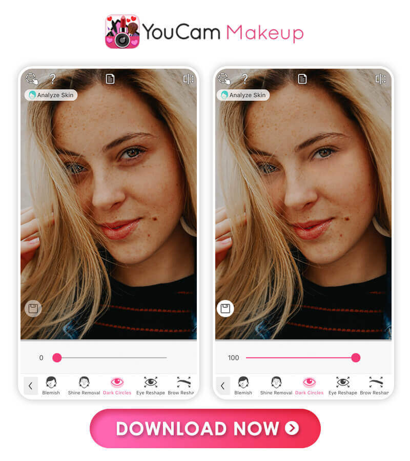 Como Remover Olheiras das Fotos: YouCam Makeup