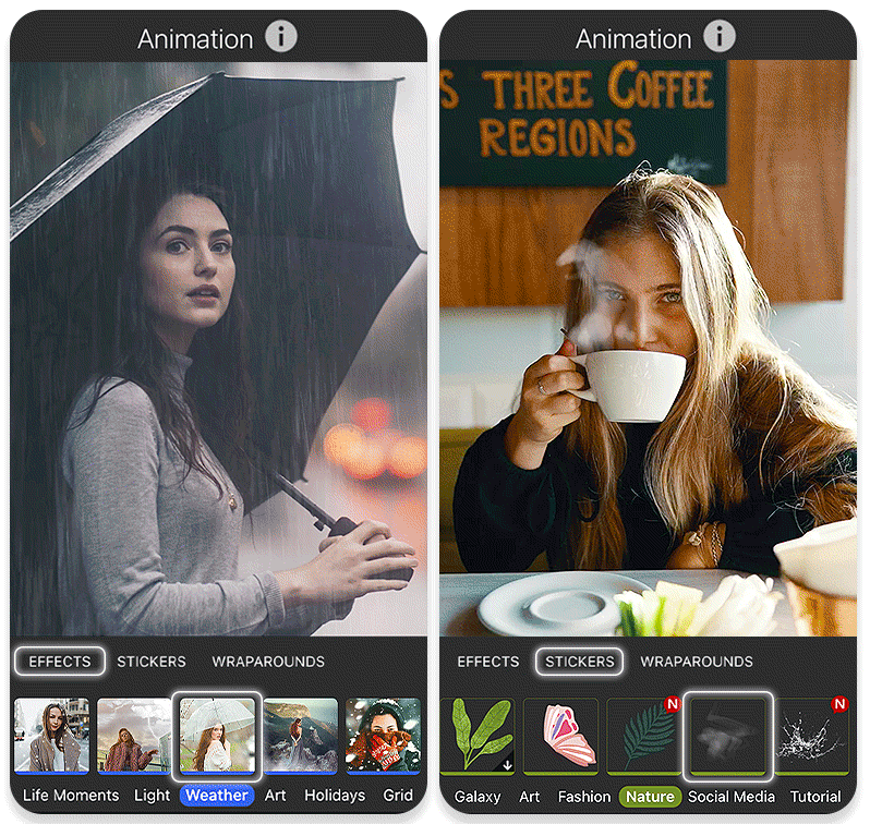 usa el app para animar fotos