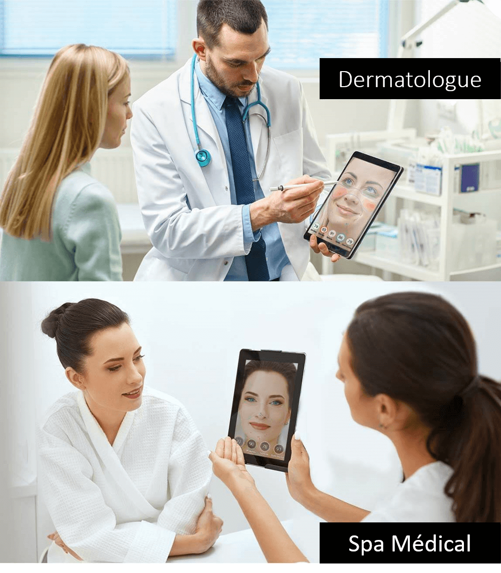 Dermatologues et Spa Medicaux peuvent proposer à leurs patients une analyse de leur peau en IA