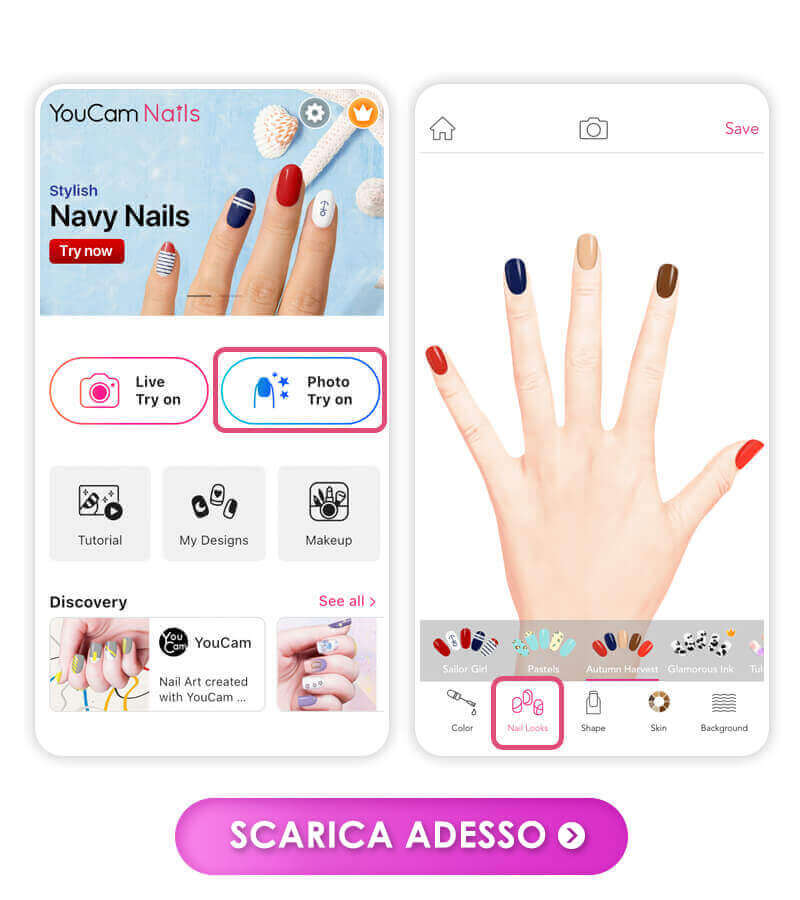 Prova Colori per Unghie Con Fotografia