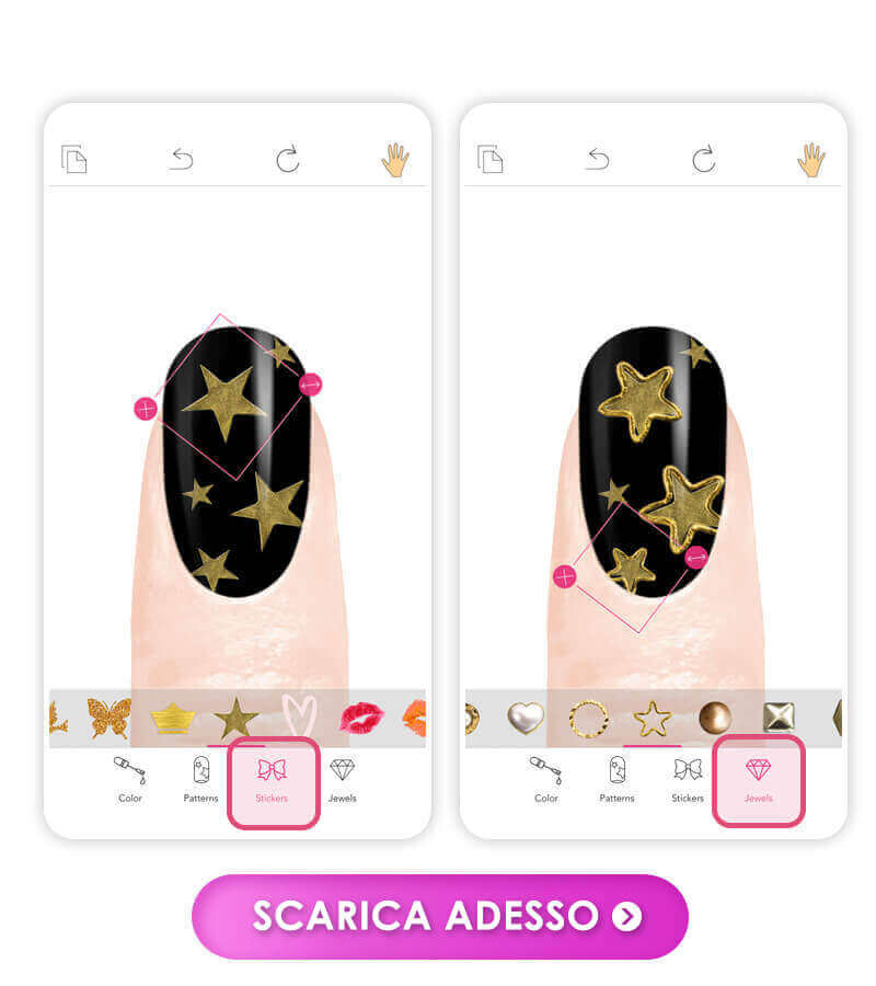 Personalizzate i disegni per unghie in acrilico con YouCam Nails