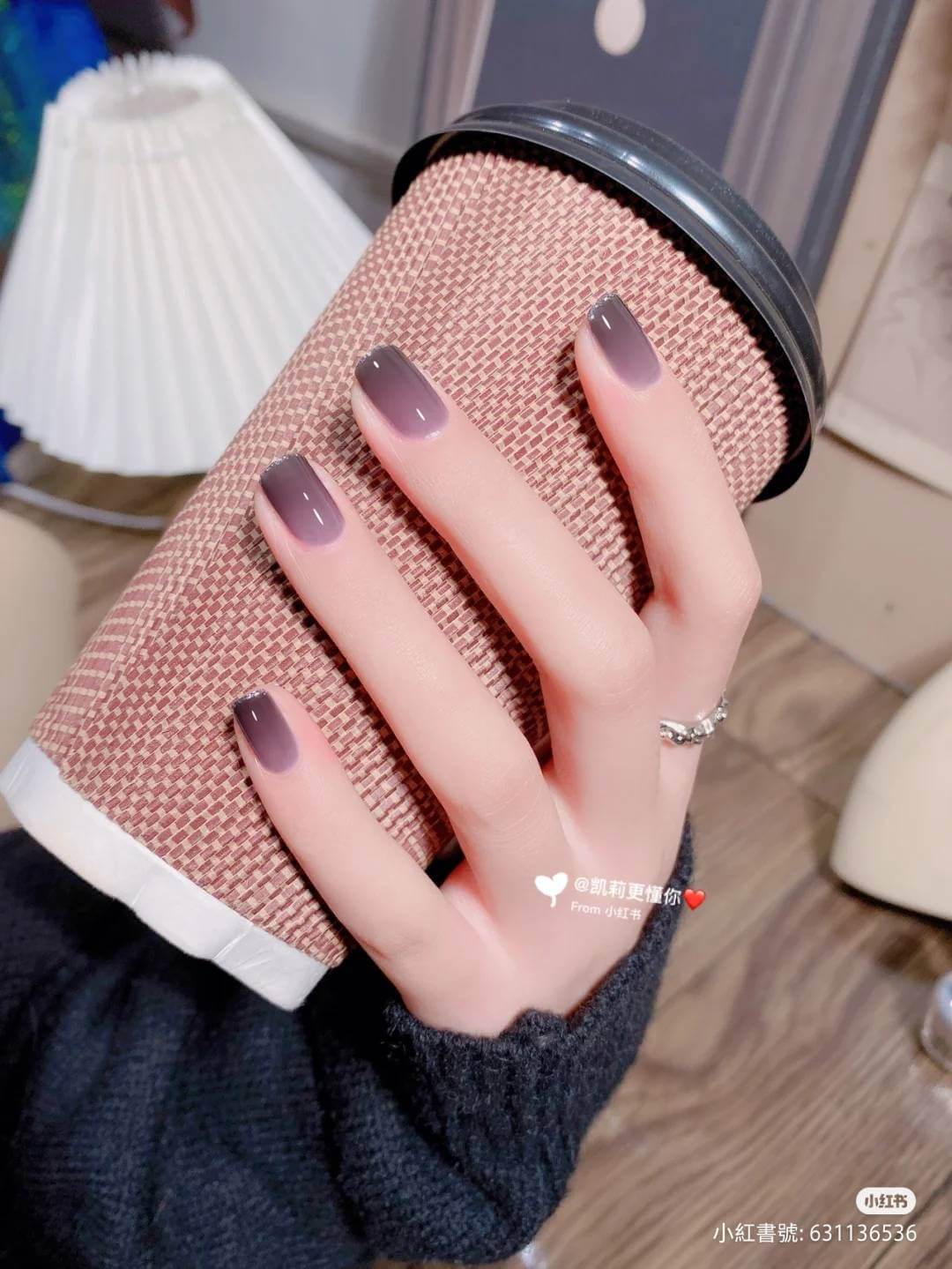 紫色美甲2：紫色漸層