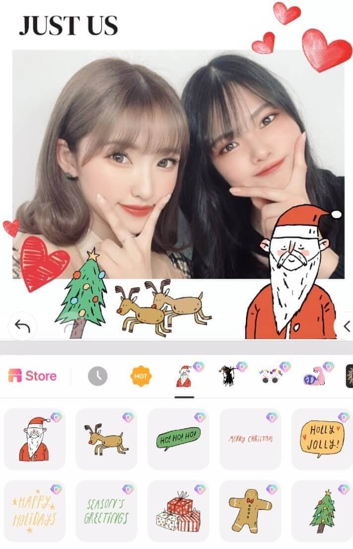 Beauty Plus：聖誕節圖案貼紙