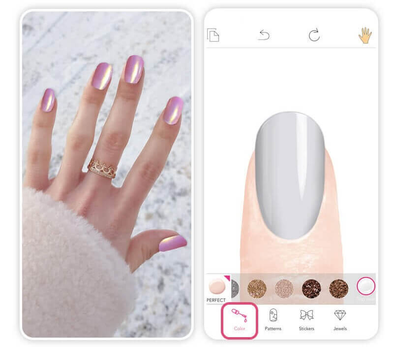 Virale Winter-Nägel inspiriert durch die Glazed Donut Nails.