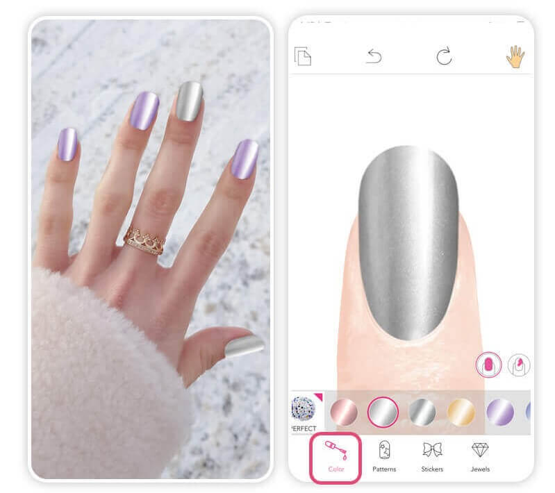 Der metallische Look für deine Winter-Nägel