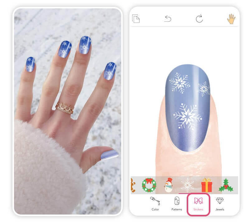 Schneeflocken für deine Winter-Nägel