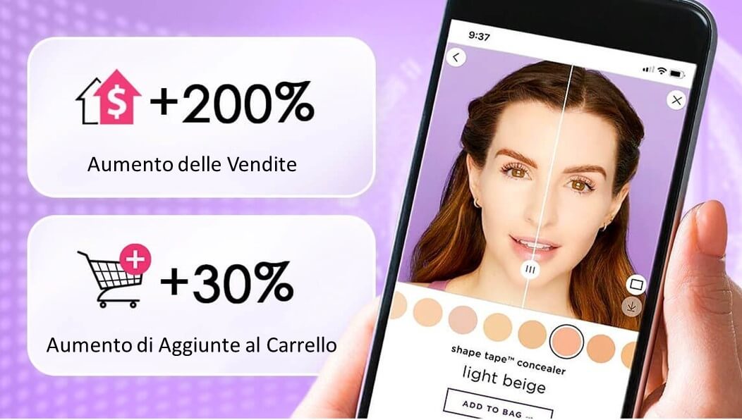 tarte registra un aumento del 30% degli acquisti tramite la prova virtuale AR