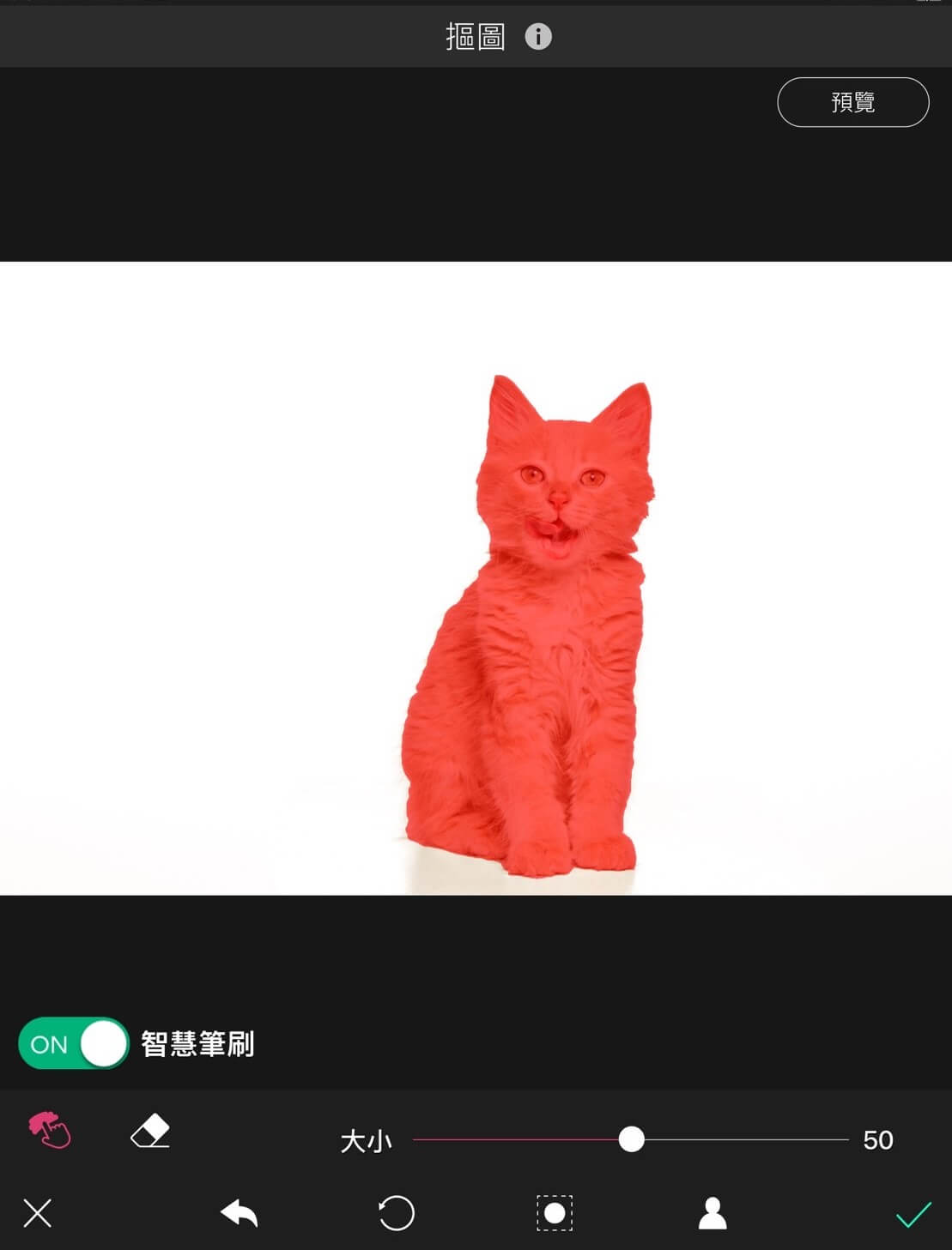 去背摳圖，或把不想要的部分擦掉