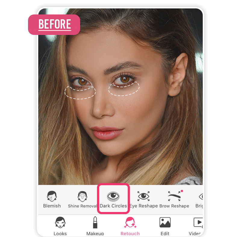 Melhor Editor de Remoção de Olheiras: YouCam Makuep