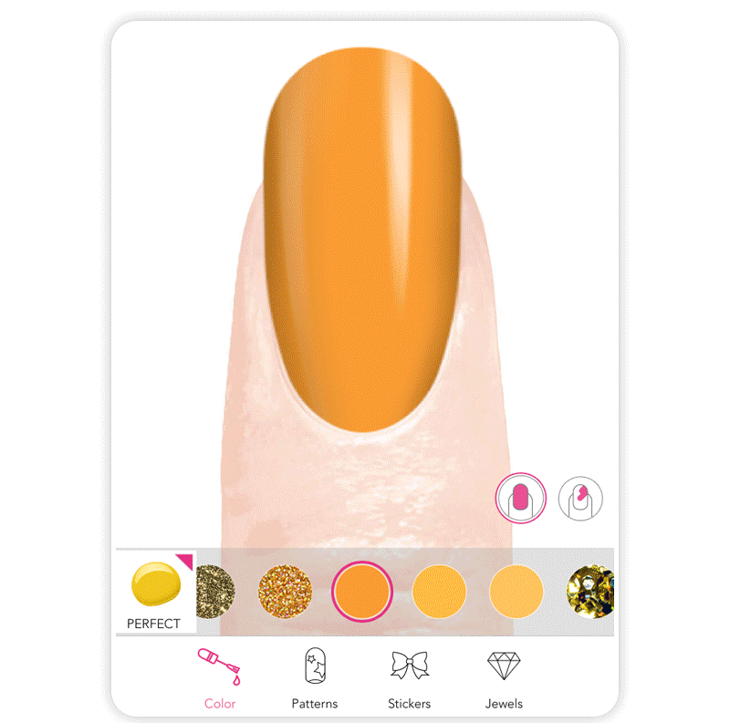 app para uñas, cambia el color de las uñas
