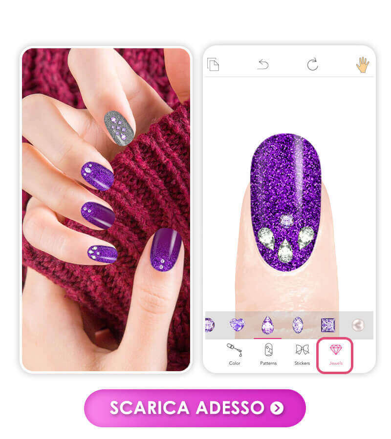 Unghie per Capodanno: Unghie Diamantate