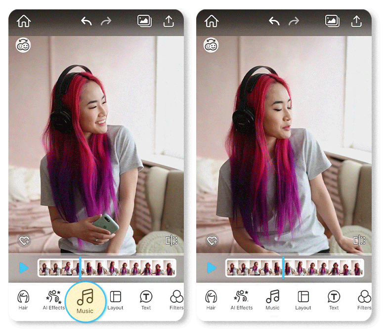 Ajouter musique sur video : enregistrer via appli video