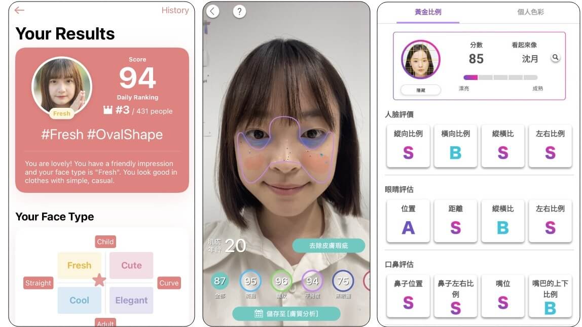 AI 顏值測試 App 3 款推薦！幫你的顏值評分、判斷肌膚年齡
