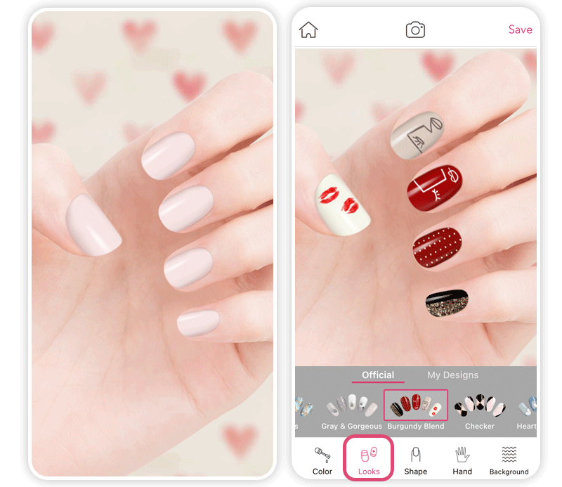 Diseños de uñas para San Valentine