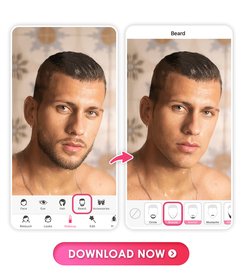 Find the best beard style for your face shape with the best beard filter app