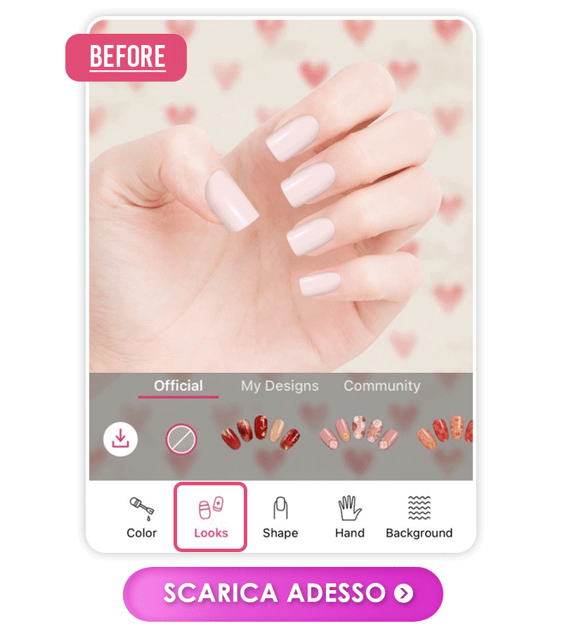 Unghie San Valentino con Cuori