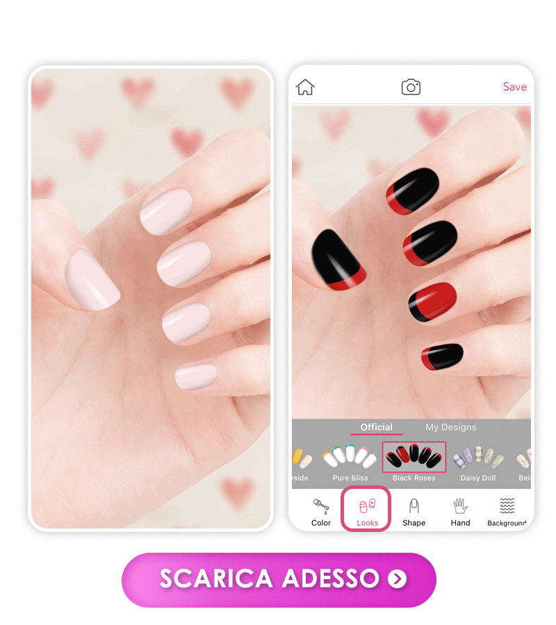 Unghie per San Valentino Rosse e Nere