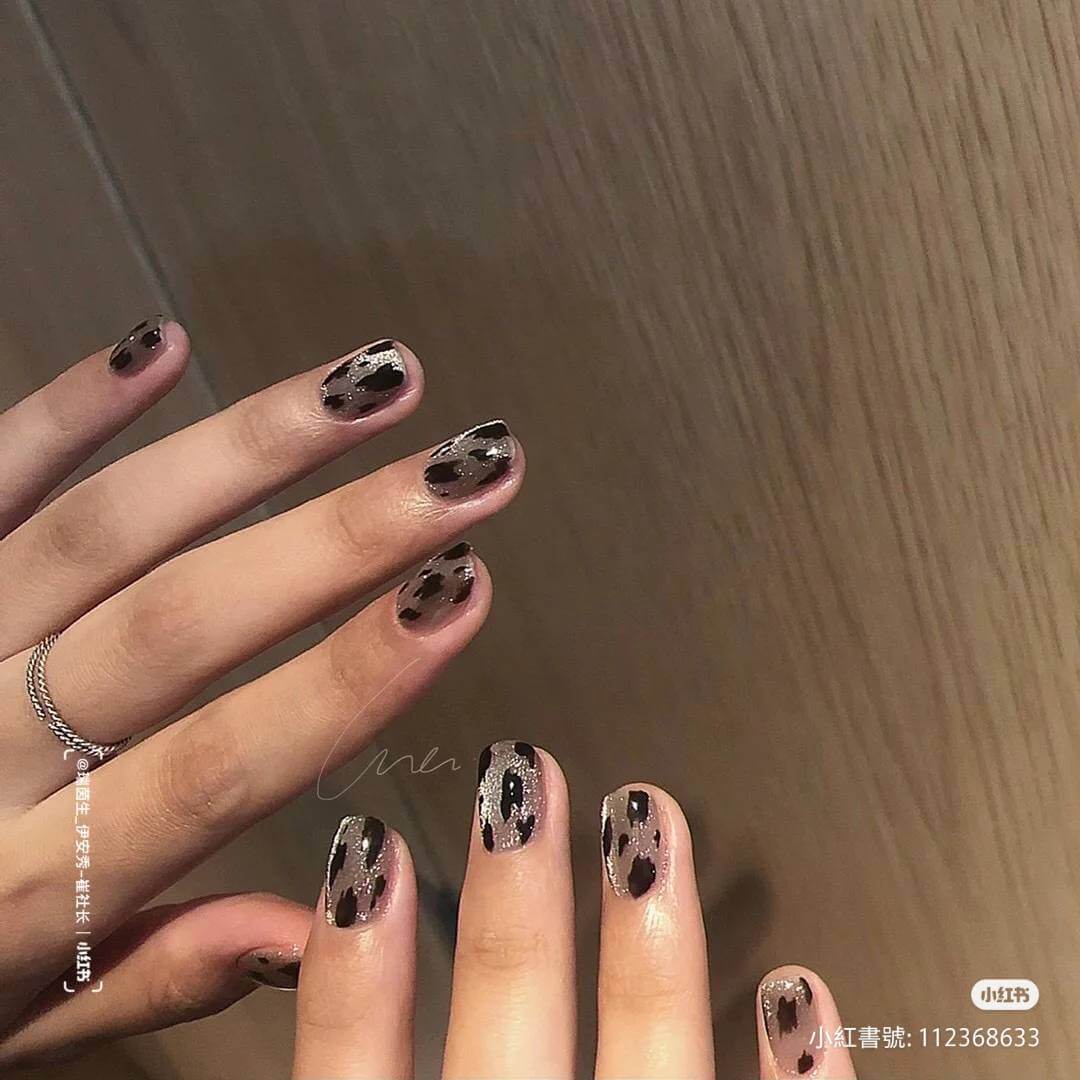 豹紋貓眼美甲