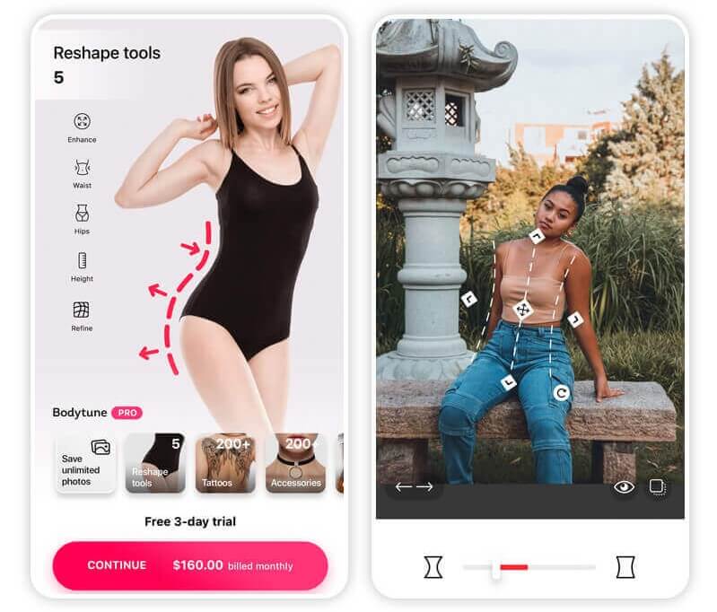 Body Tune：介面直覺的修腿、長高 App